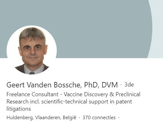 Vaccinoloog Geert vanden Bossche waarschuwt: “Ik ben meer dan bezorgd over de desastreuze impact op het menselijke ‘ras’.”